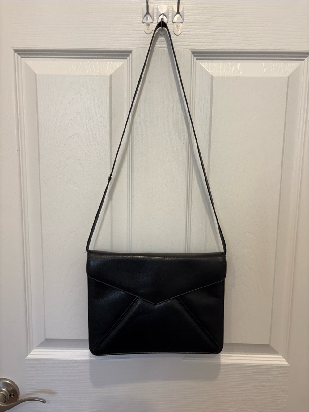 Vintage coret Classic Black Envelope Shoulder Bag - Timeless Everyday Style A8